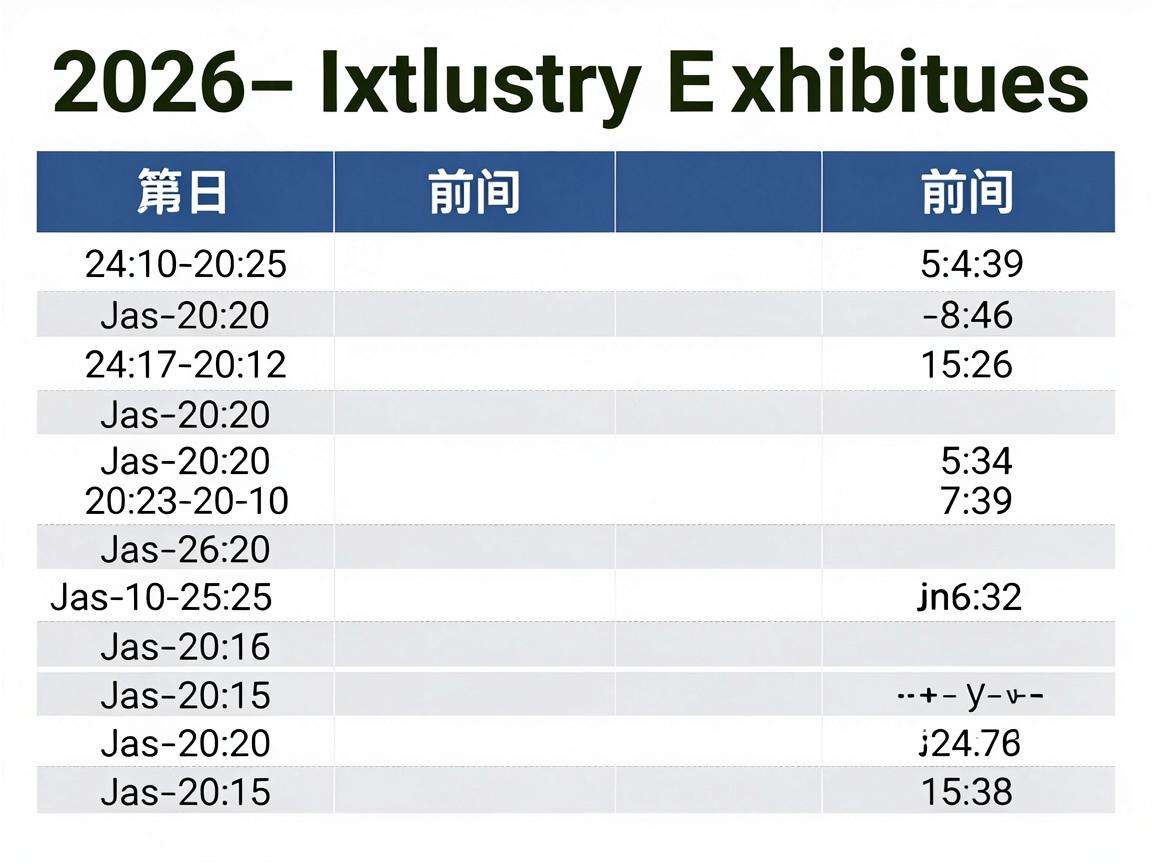 2026各行业展会时间表哪里可以查到完整准确版本