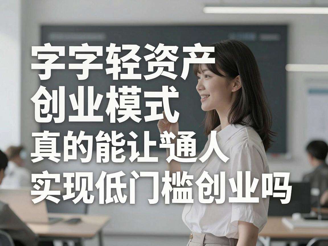 数字轻资产创业模式真的能让普通人实现低门槛创业吗