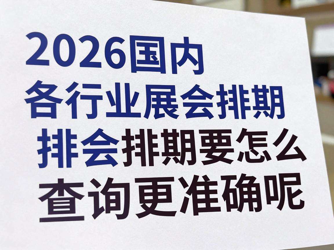 2026国内各行业展会排期要怎么查询更准确呢