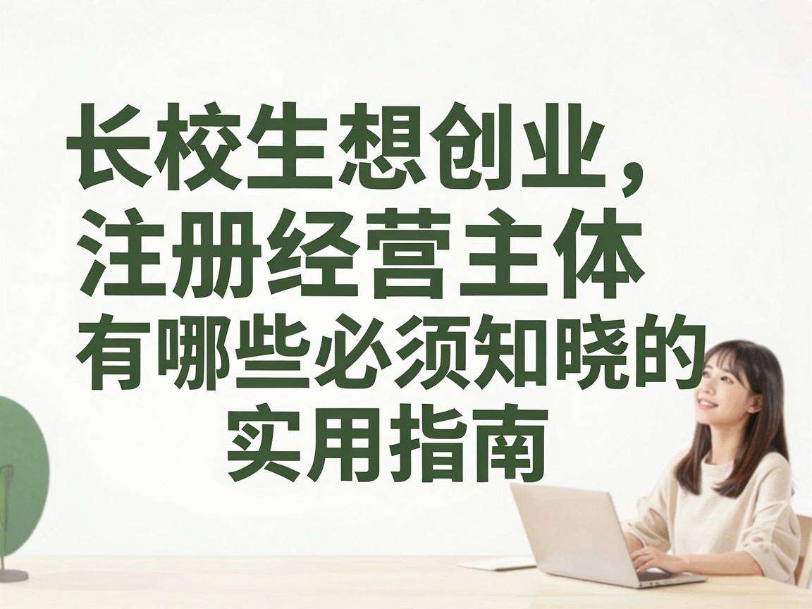 在校生想创业注册经营主体有哪些必须知晓的实用指南