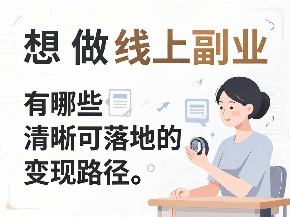普通人想做线上副业有哪些清晰可落地的变现路径