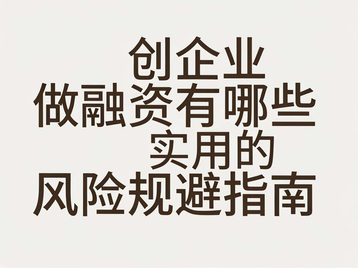 初创企业做融资有哪些实用的风险规避指南