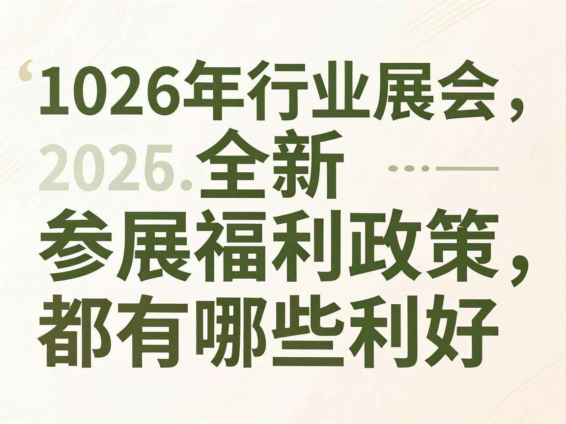 2026年行业展会全新参展福利政策都有哪些利好