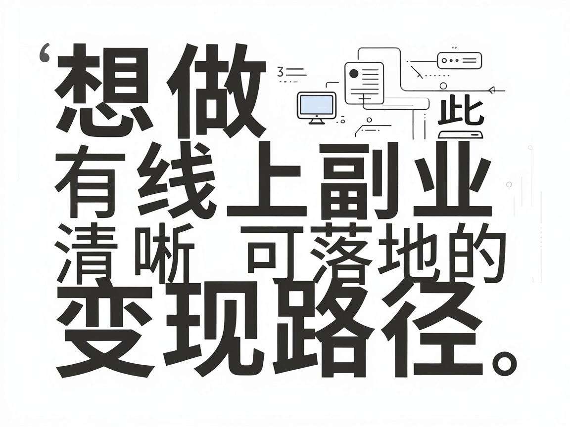 普通人想做线上副业有哪些清晰可落地的变现路径