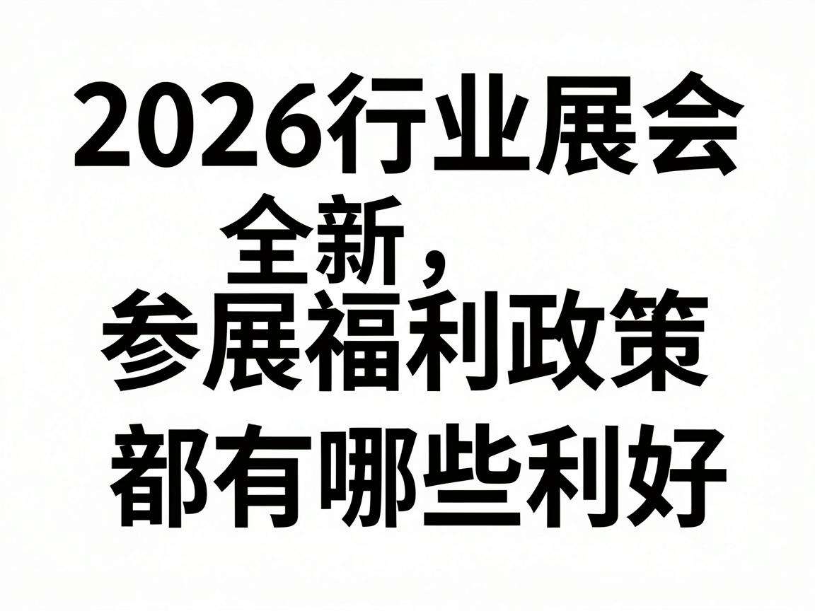 2026年行业展会全新参展福利政策都有哪些利好