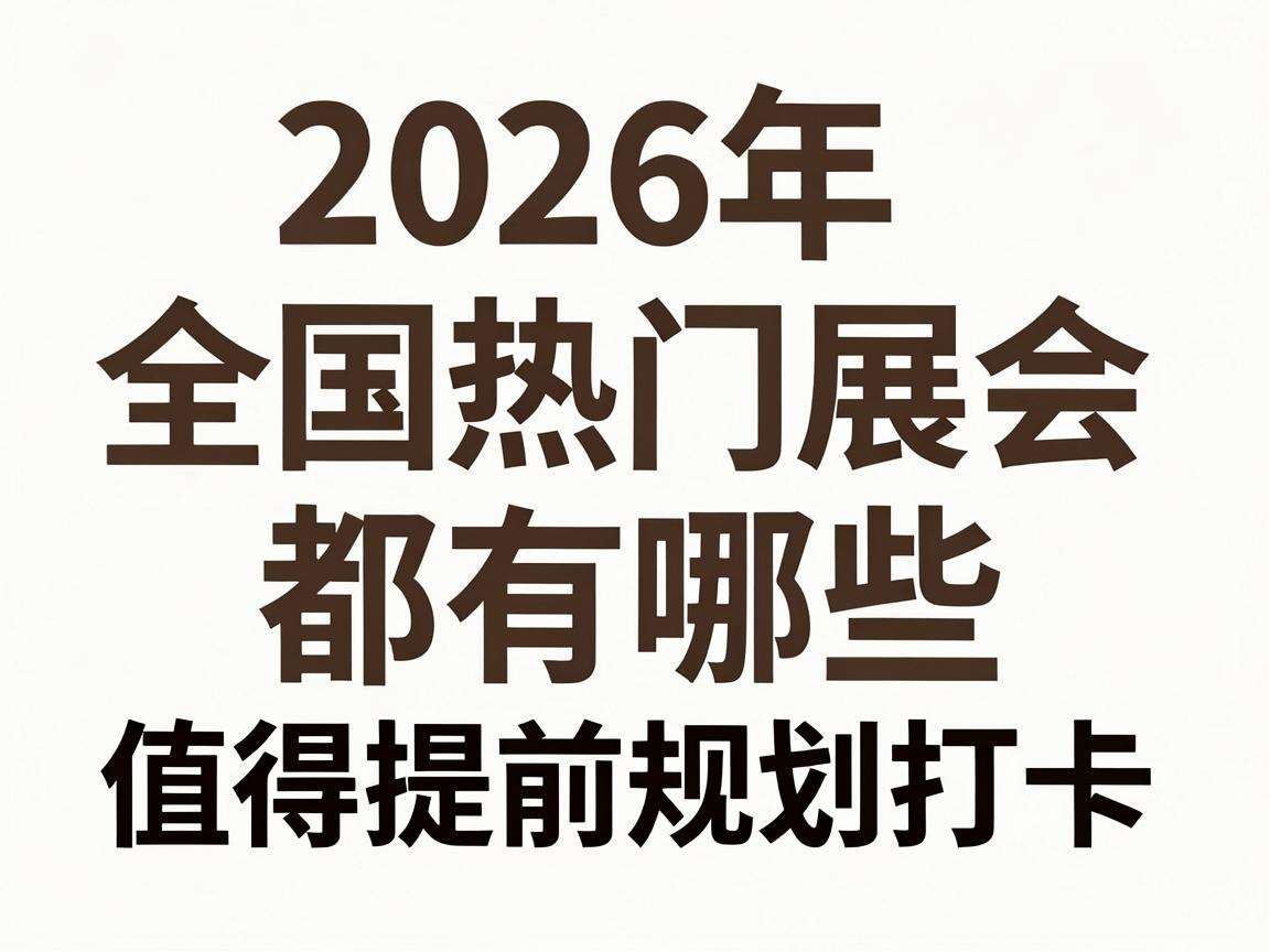 2026年全国热门展会都有哪些值得提前规划打卡