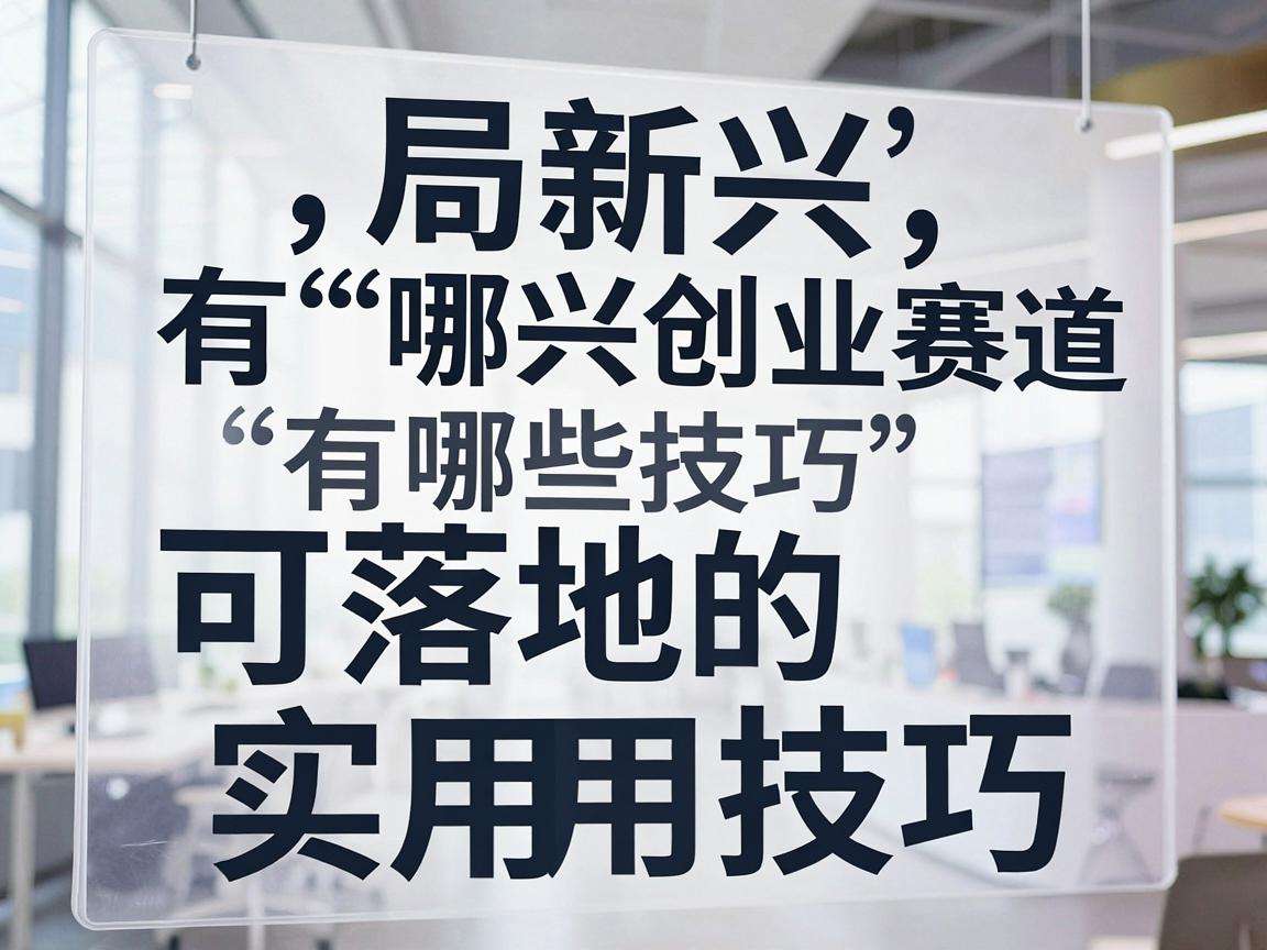 入局新兴创业赛道有哪些可落地的实用技巧