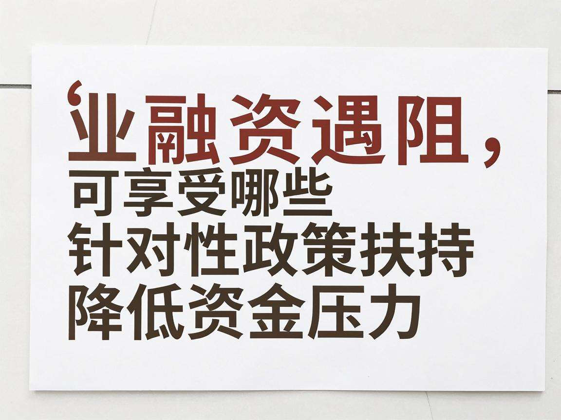 创业融资遇阻可享受哪些针对性政策扶持降低资金压力