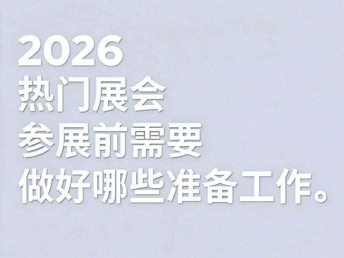 2026热门展会参展前需要做好哪些准备工作