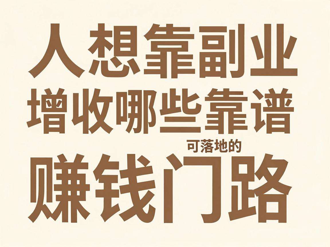 普通人想靠副业增收有哪些靠谱可落地的赚钱门路
