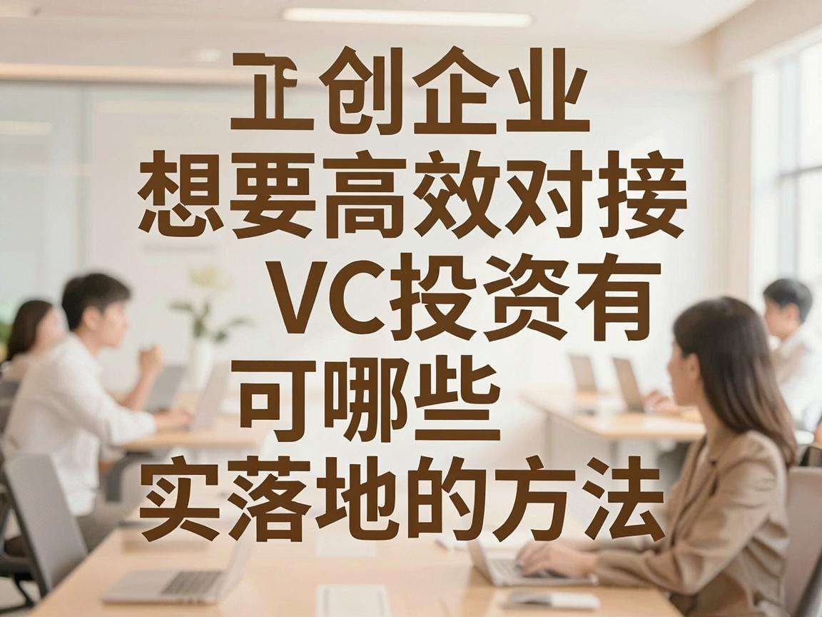 初创企业想要高效对接VC投资有哪些实用可落地的方法