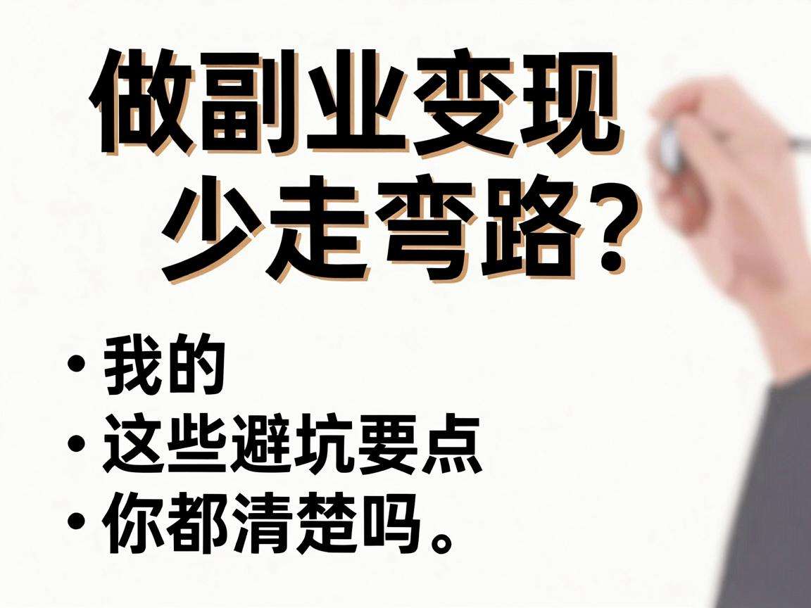 想做副业变现少走弯路?这些避坑要点你都清楚吗