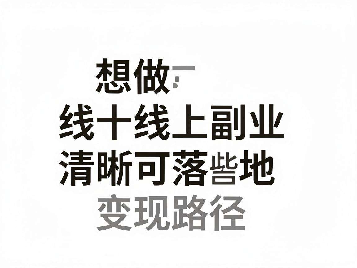 普通人想做线上副业有哪些清晰可落地的变现路径