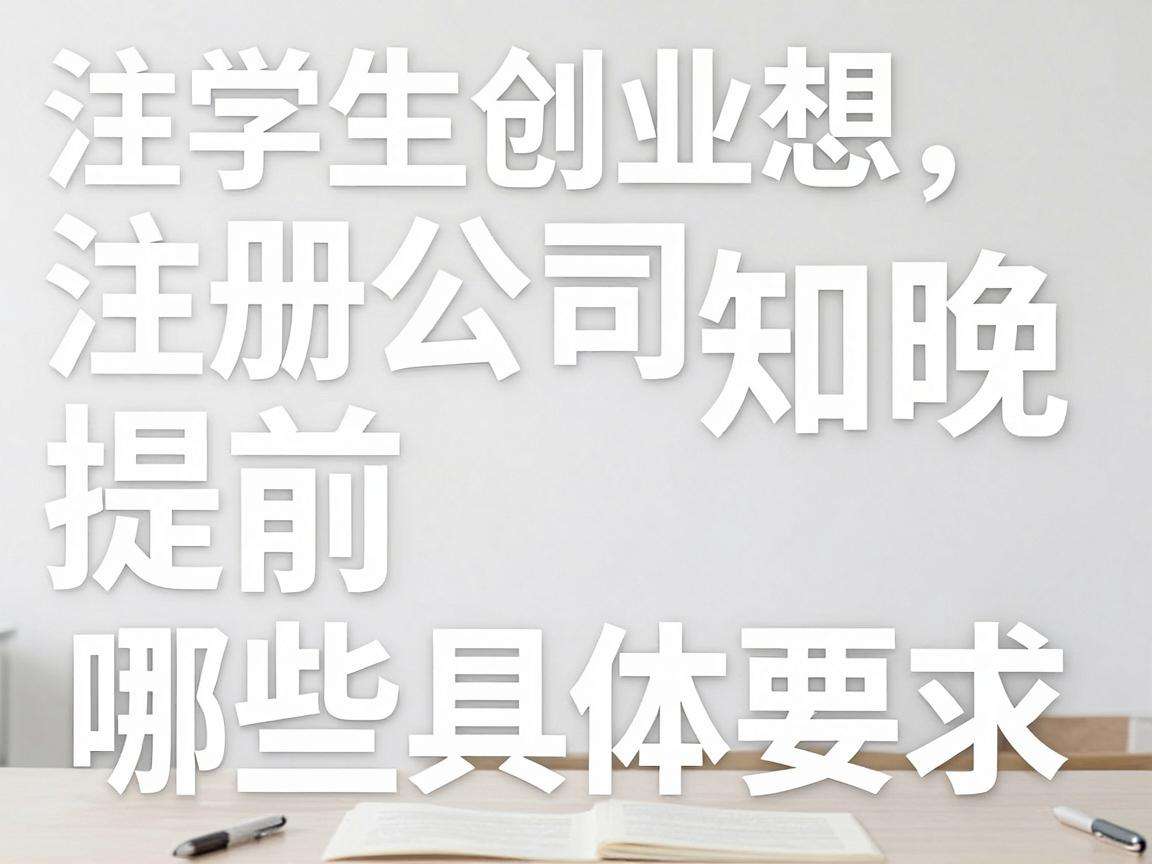 大学生创业想注册公司需要提前知晓哪些具体要求