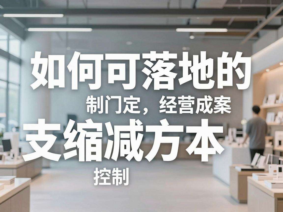 实体门店如何制定可落地的开支缩减方案控制经营成本