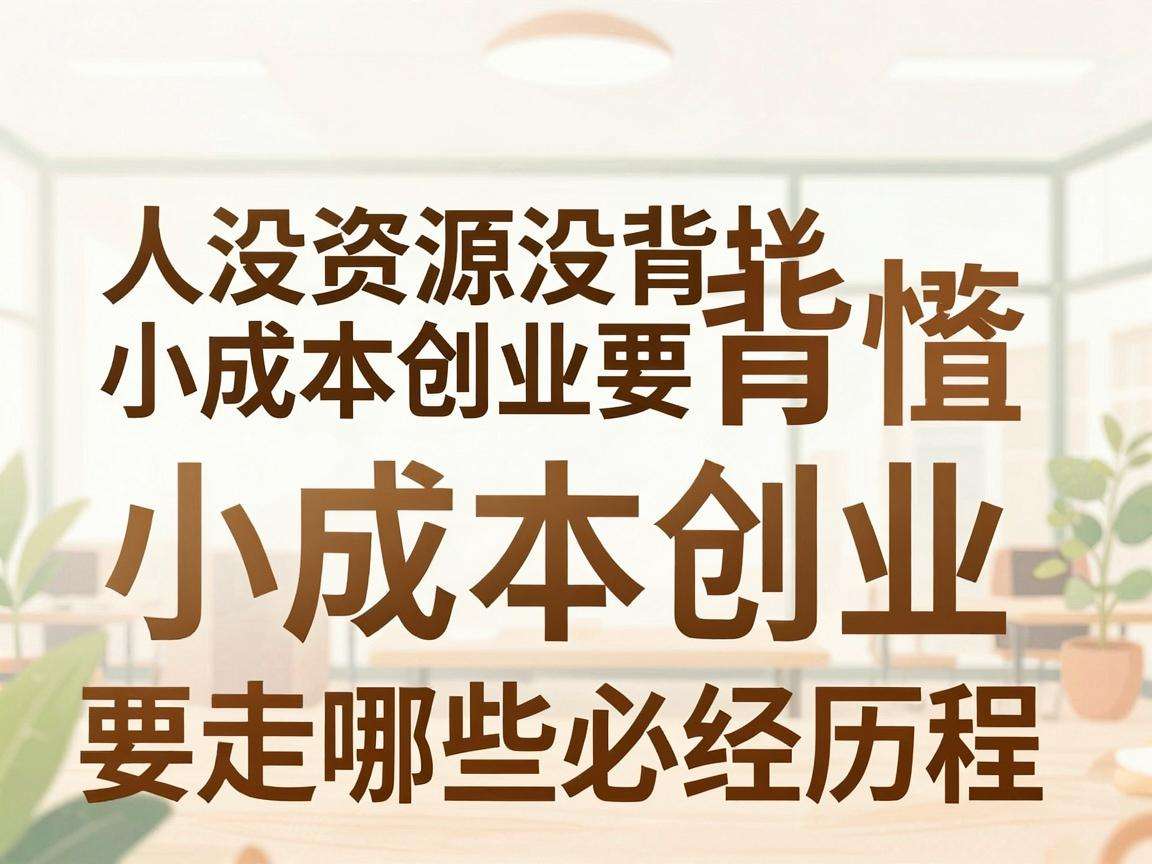 普通人没资源没背景小成本创业要走哪些必经历程
