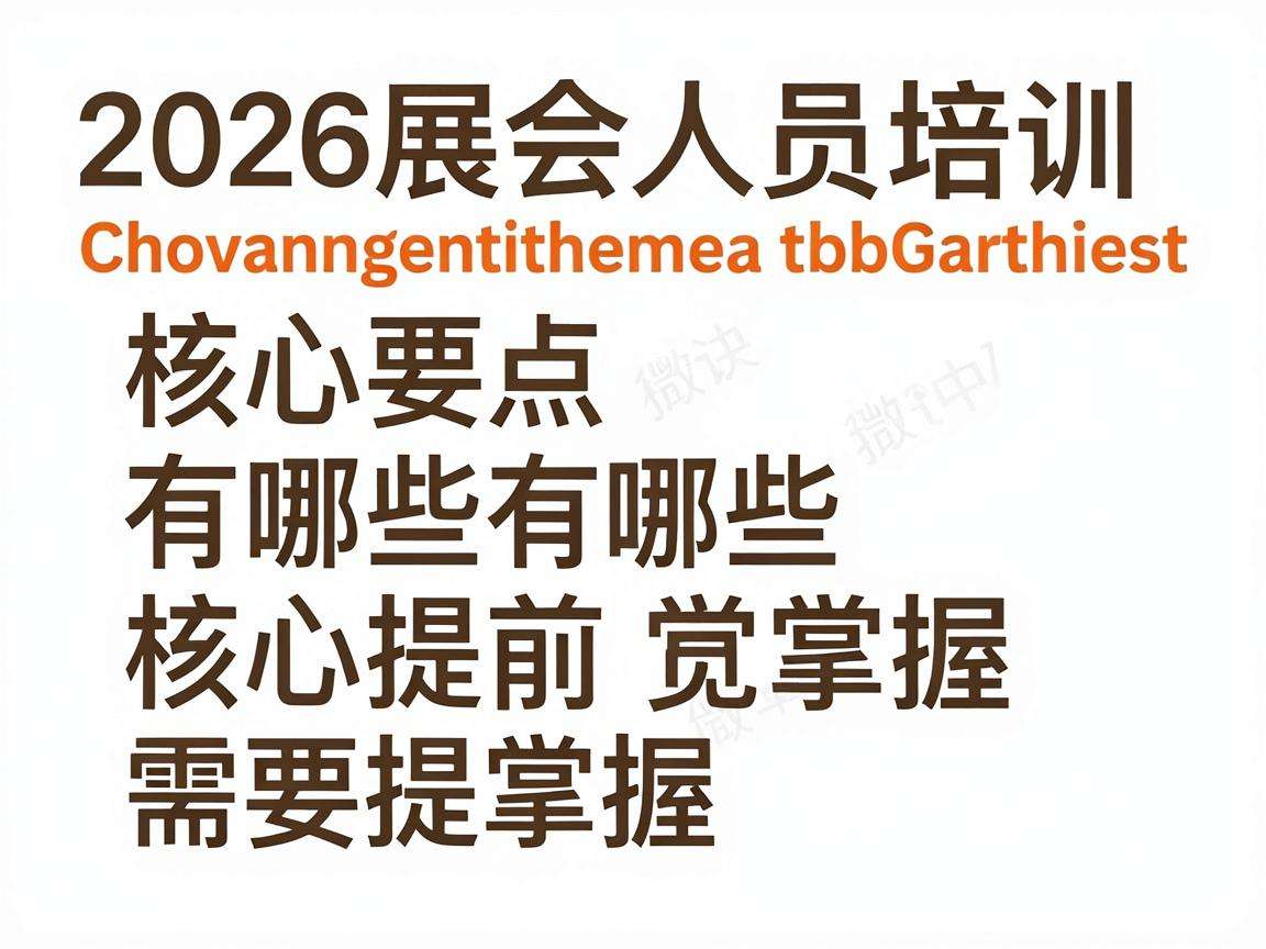 2026展会人员培训核心要点有哪些需要提前掌握