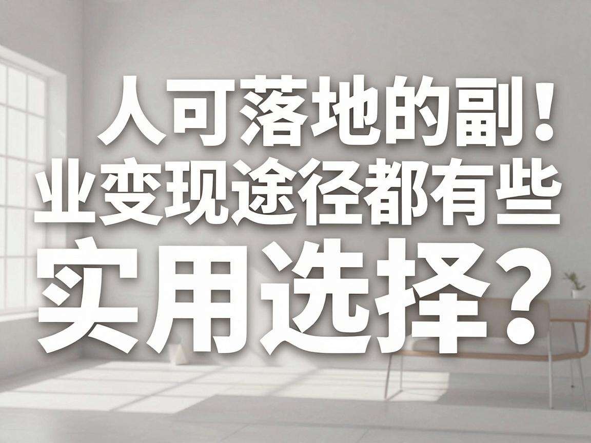 普通人可落地的副业变现途径都有哪些实用选择?