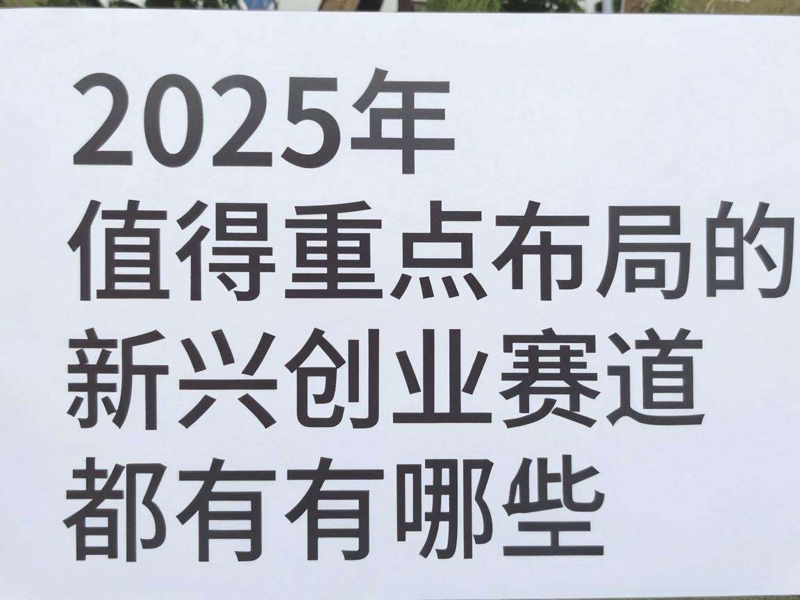 2025年值得重点布局的新兴创业赛道都有哪些