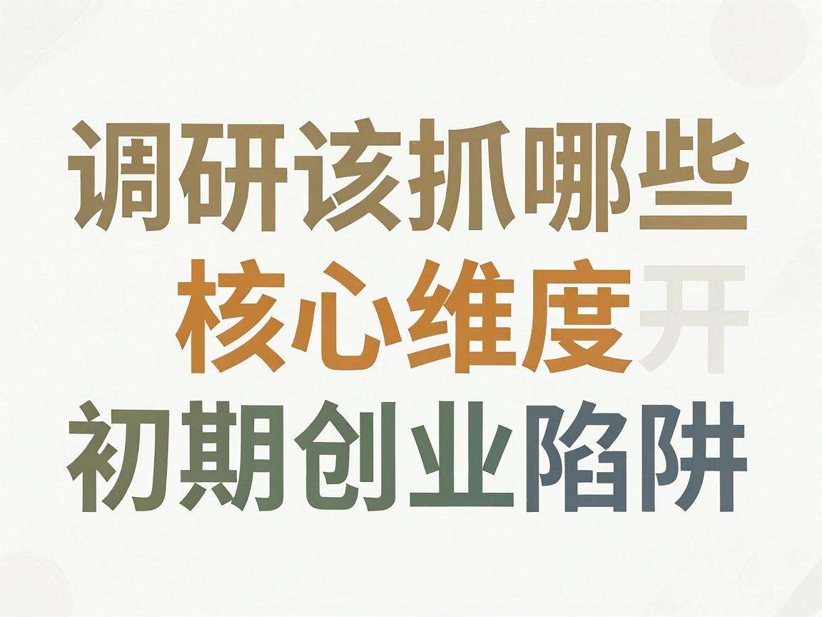 初创项目调研该抓哪些核心维度才能避开初期创业陷阱