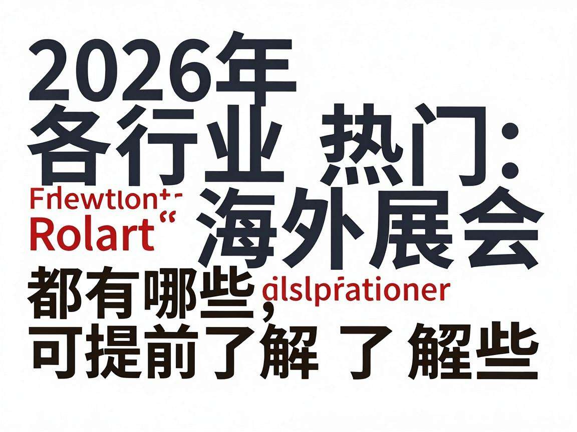 2026年各行业热门海外展会信息都有哪些可提前了解