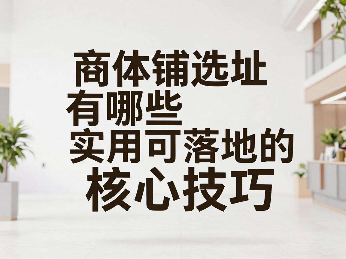 实体商铺选址有哪些实用可落地的核心技巧