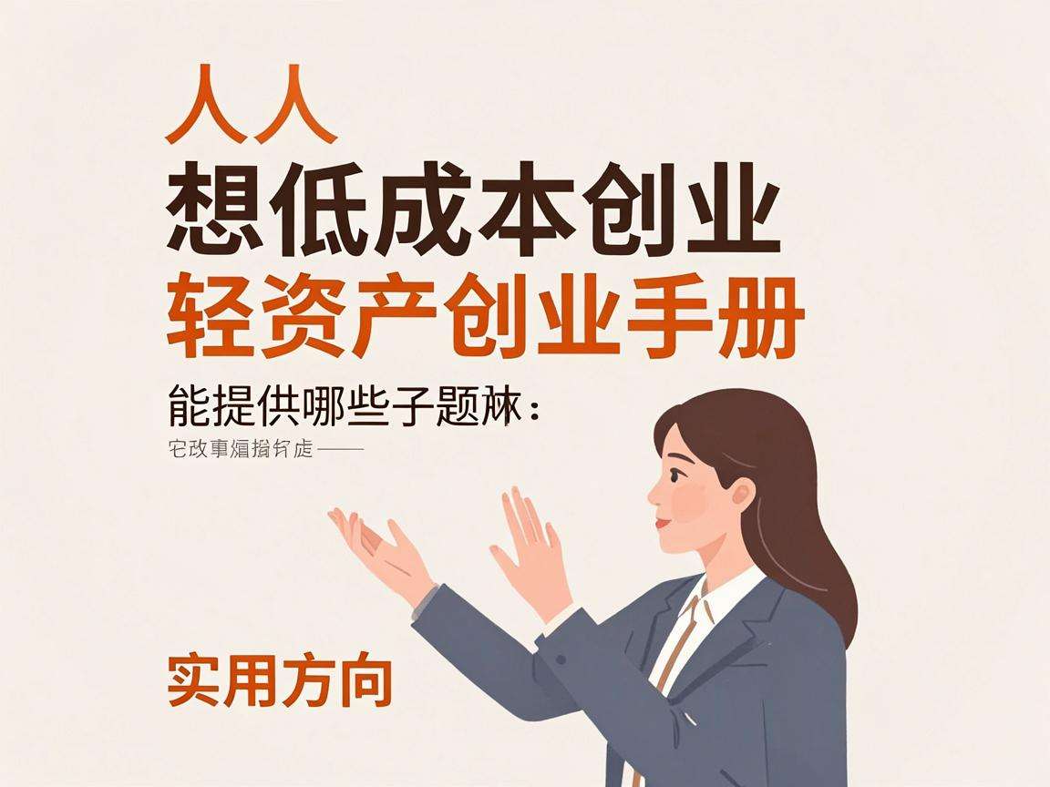 普通人想低成本创业轻资产创业手册能提供哪些实用方向