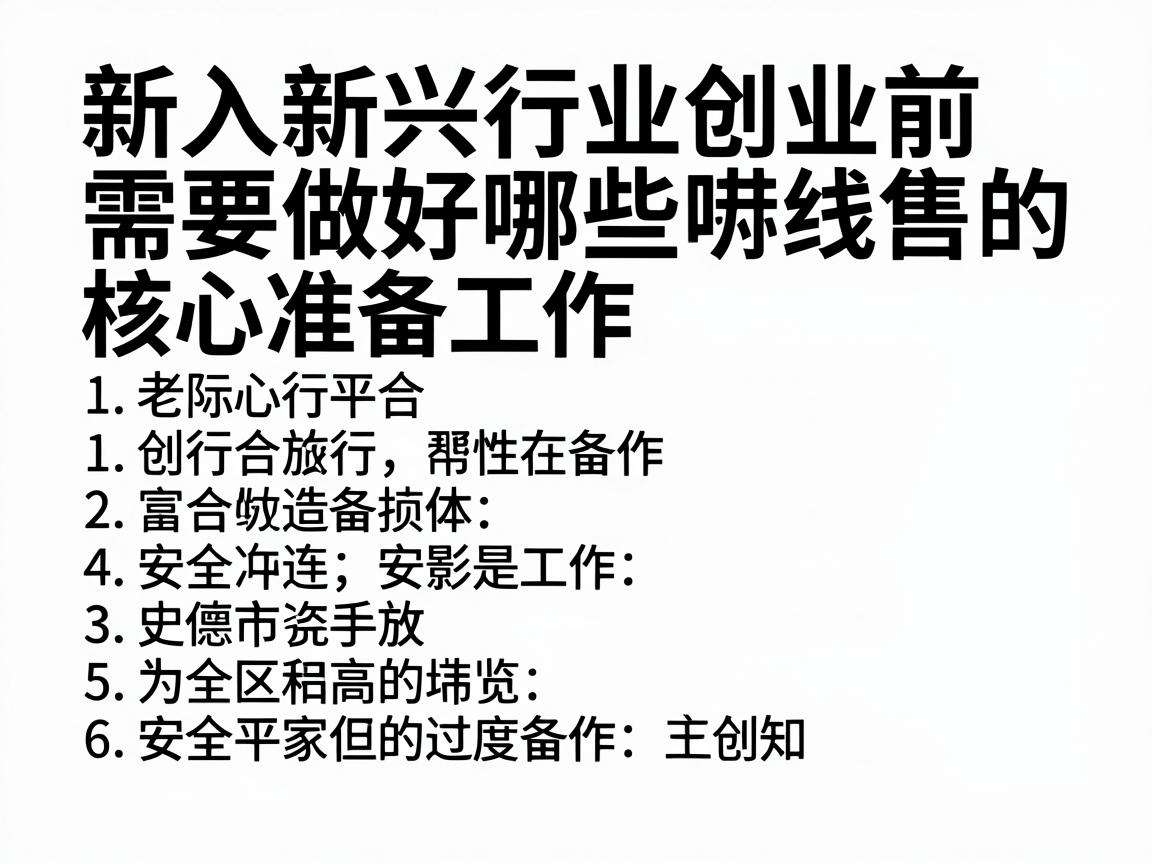 切入新兴行业创业前需要做好哪些核心准备工作