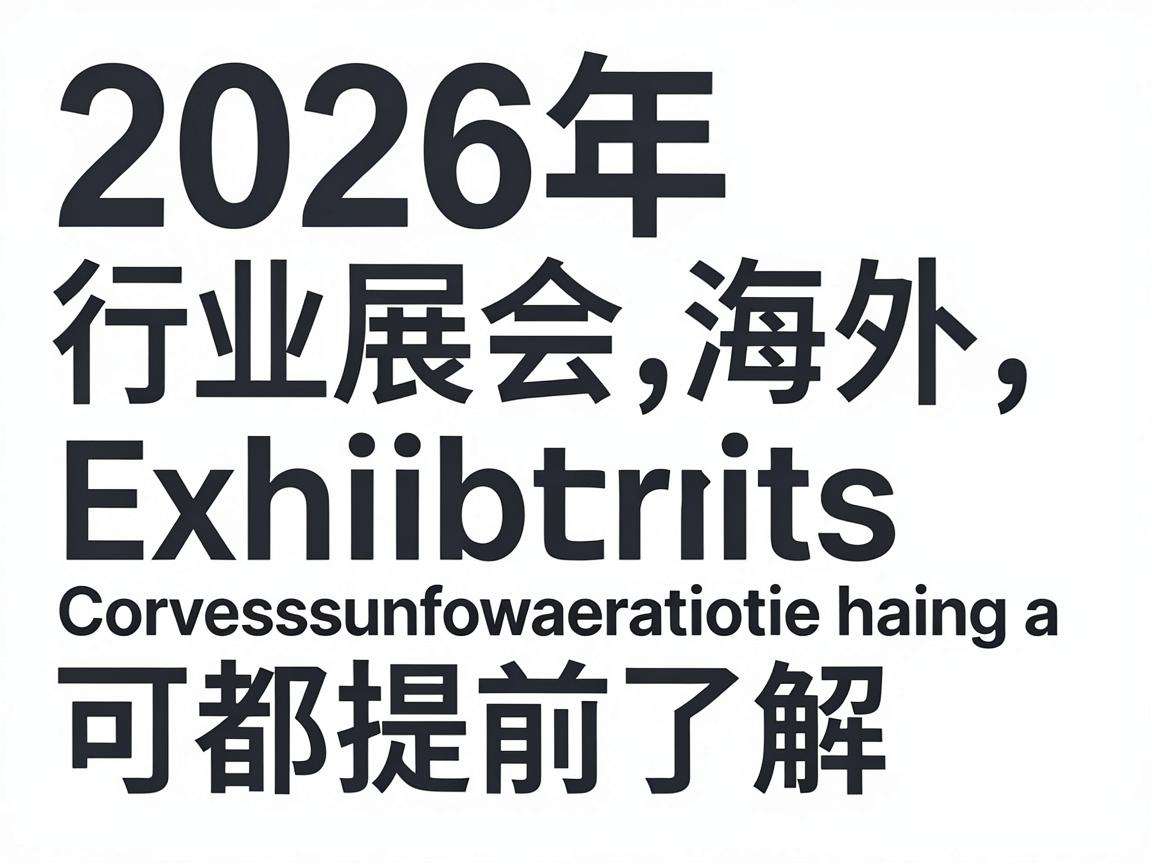 2026年各行业热门海外展会信息都有哪些可提前了解