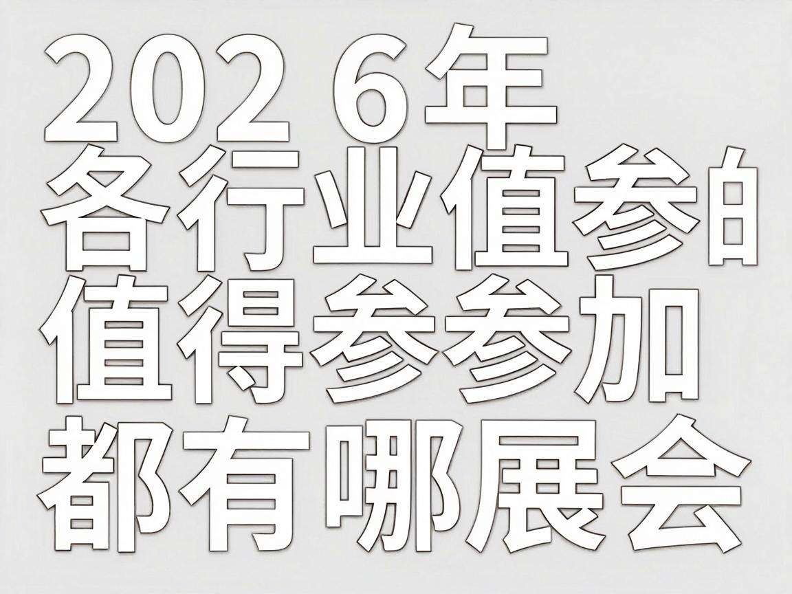 2026年各行业值得参加的专业展会都有哪些推荐