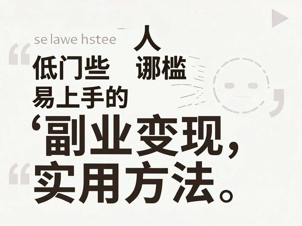 普通人有哪些低门槛易上手的副业变现实用方法