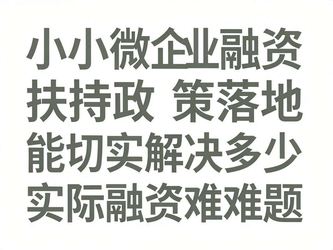 中小微企业融资扶持政策落地能切实解决多少实际融资难题