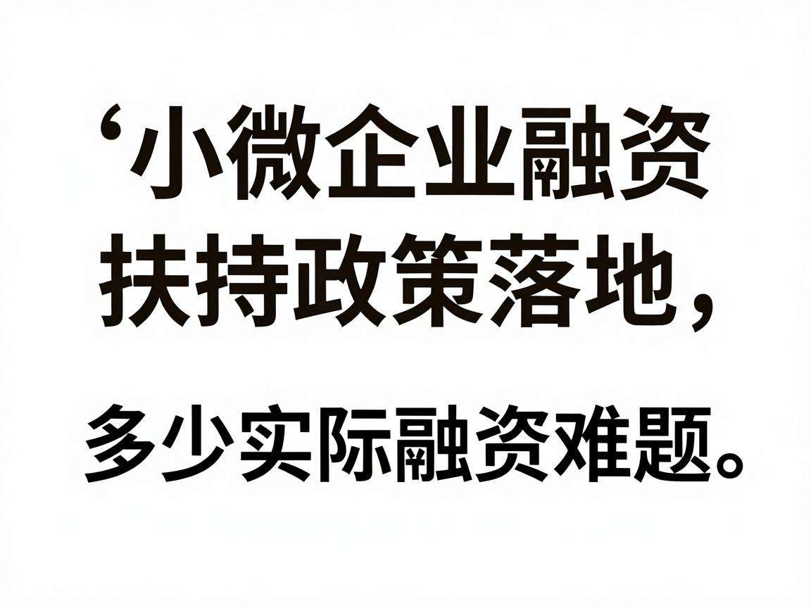 中小微企业融资扶持政策落地能切实解决多少实际融资难题