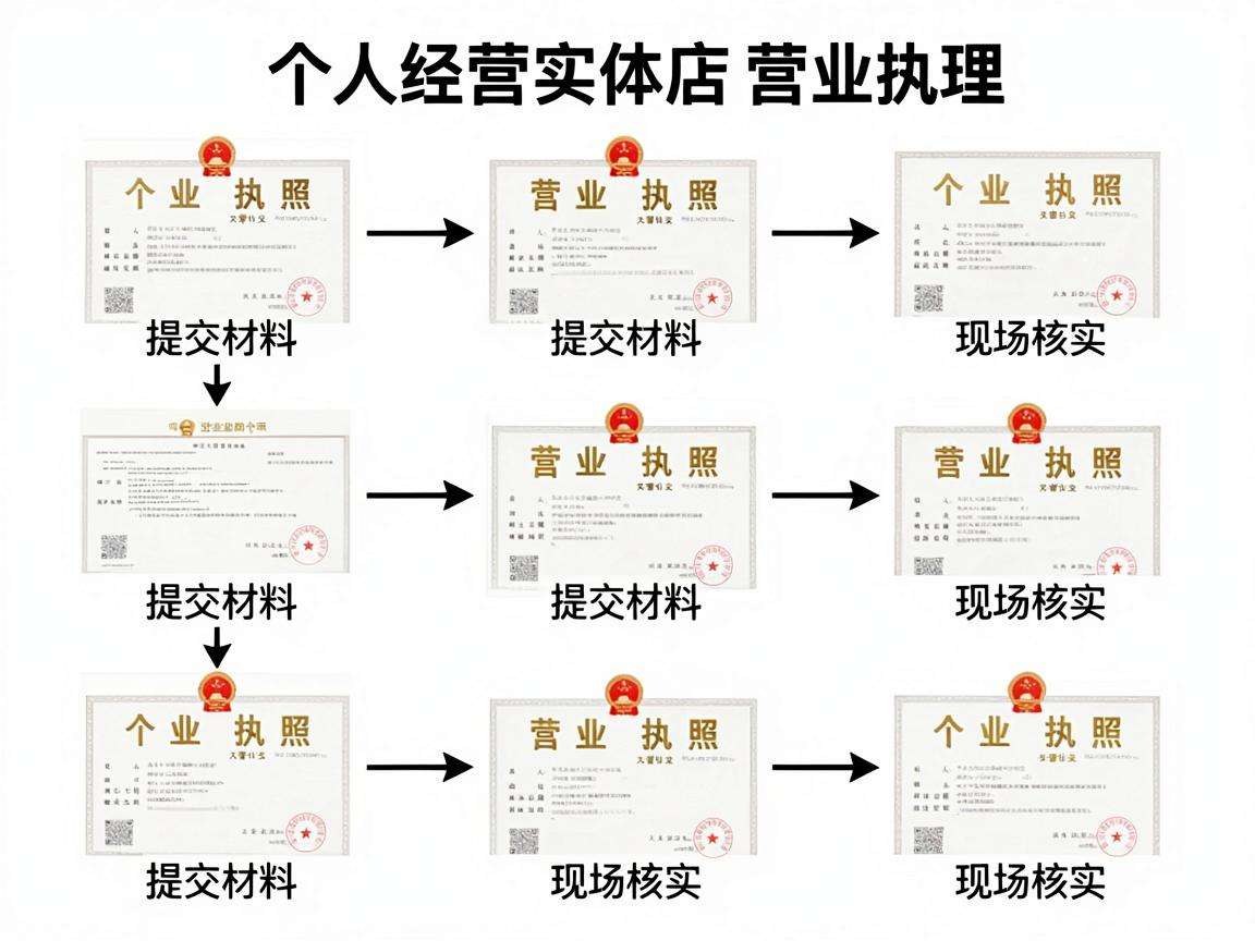 个体经营开实体店营业执照办理流程具体有哪些步骤?