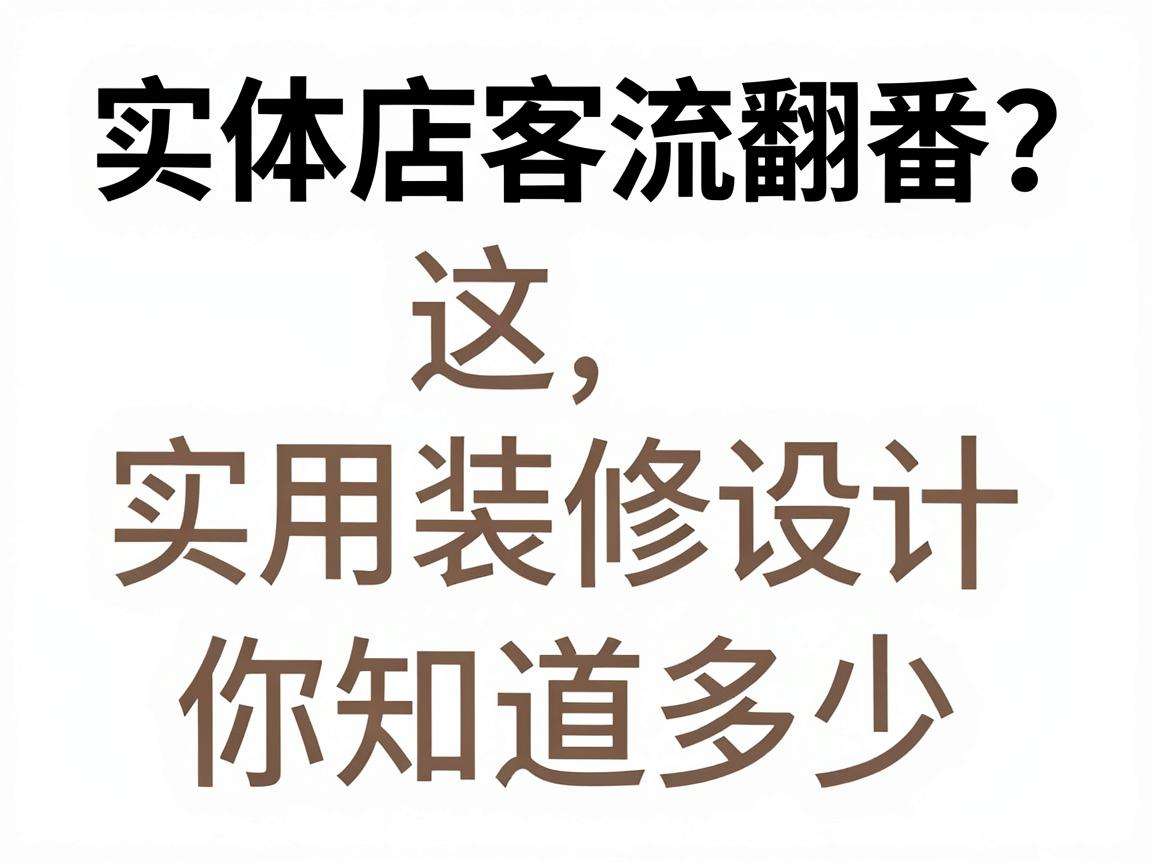 想让实体店客流翻番?这些实用装修设计技巧你知道多少