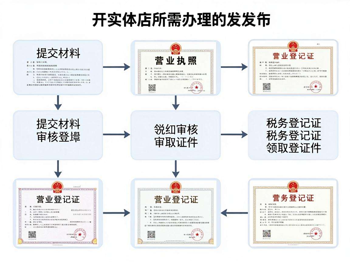 想开实体店开业证照办理步骤具体有哪些你清楚吗