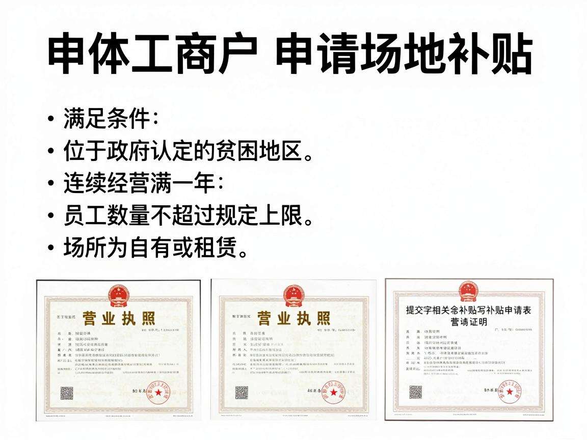 个体工商户申请场地补贴要满足哪些条件具体怎么申领