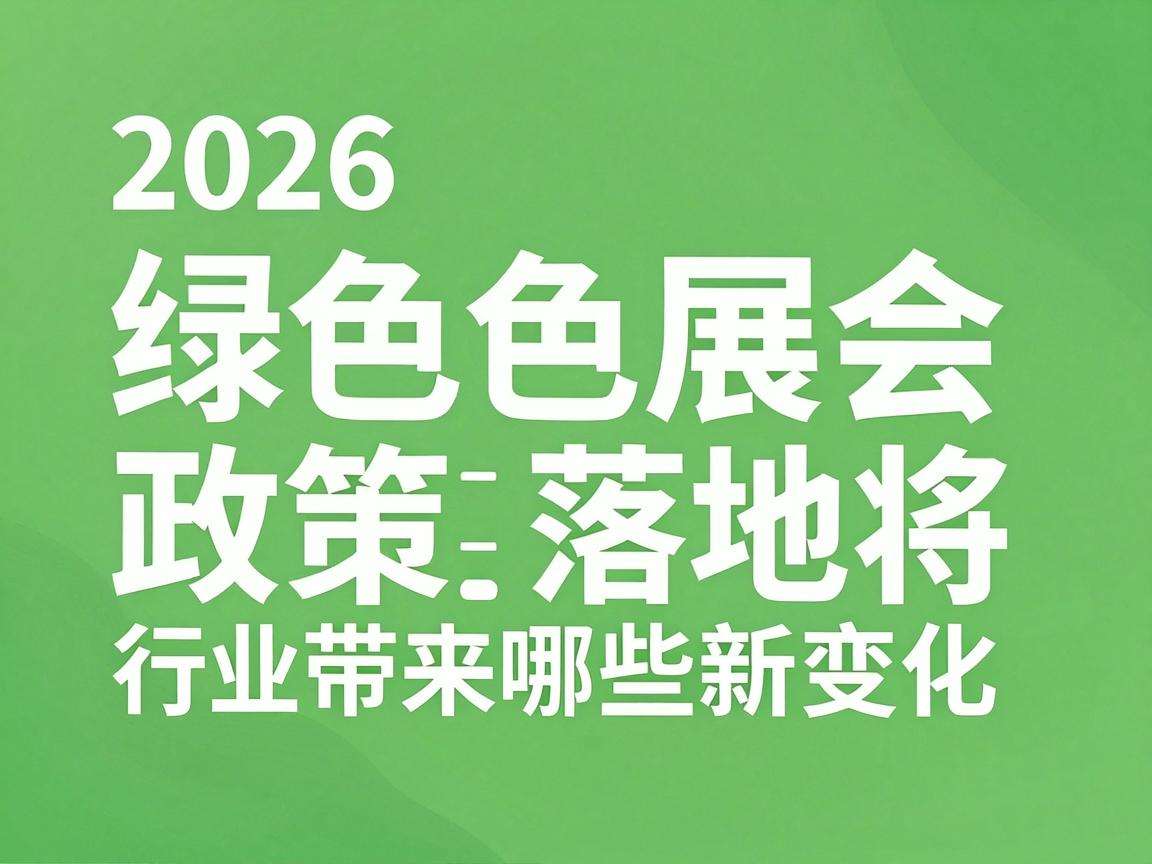 2026绿色展会政策落地将给行业带来哪些新变化