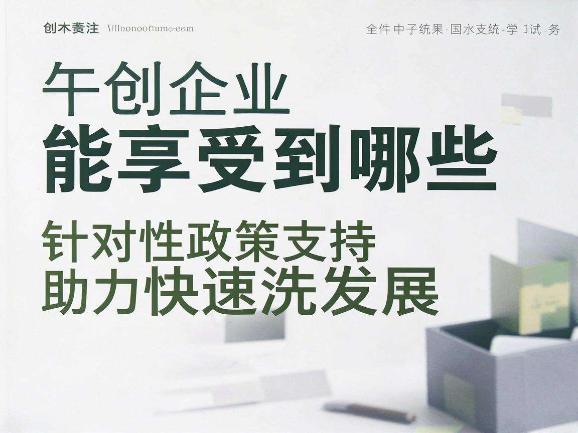 初创企业能享受到哪些针对性政策支持助力快速发展
