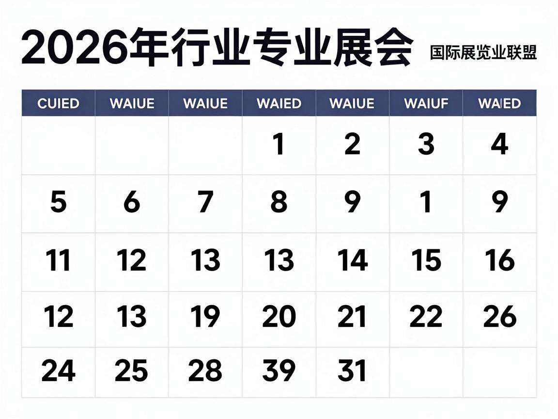 2026年各行业专业展会排期在哪里可以查询到权威版本