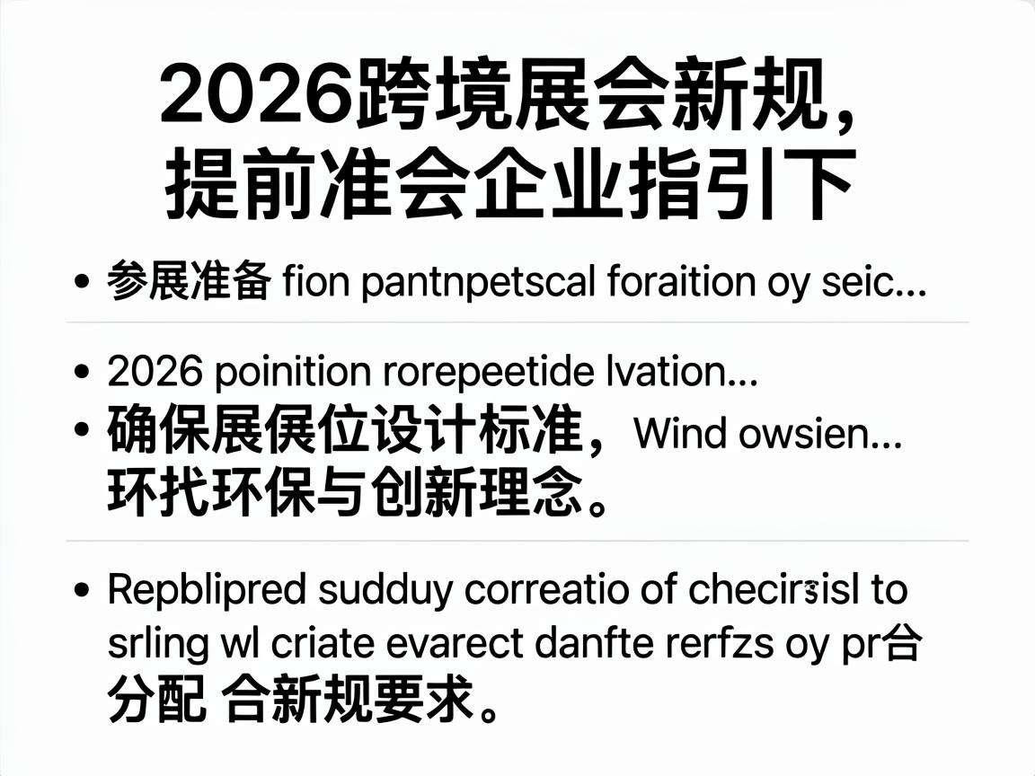 2026跨境展会新规落地后参展企业要提前做好哪些准备