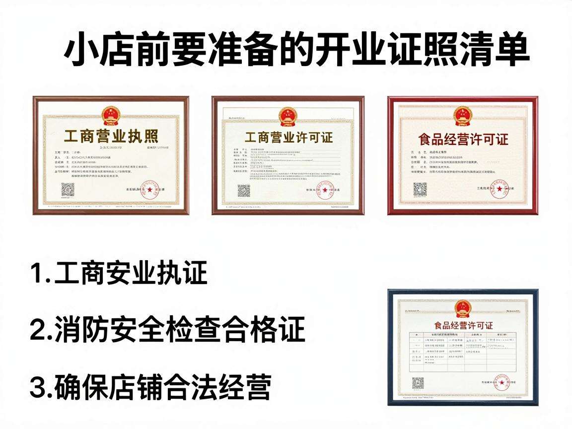 开小店前要准备的开业证照清单都包含哪些内容
