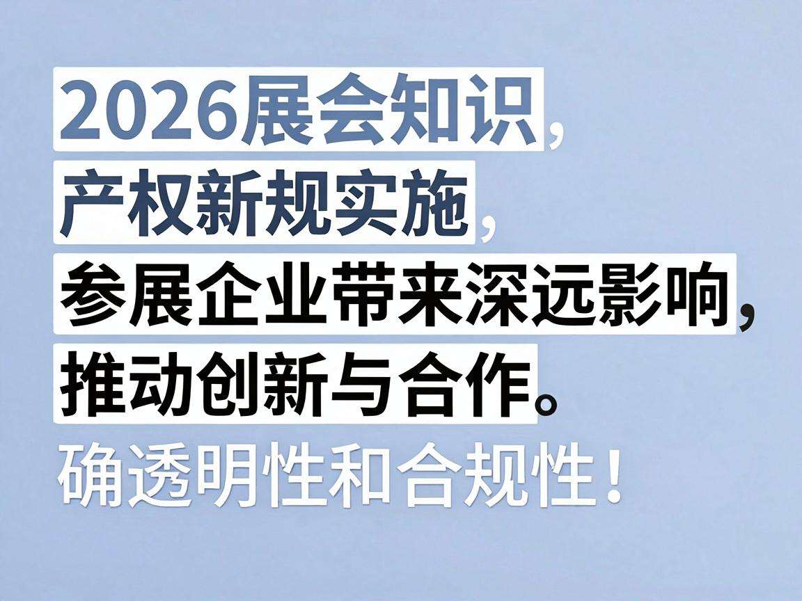 2026展会知识产权新规实施将给参展企业带来哪些实际影响