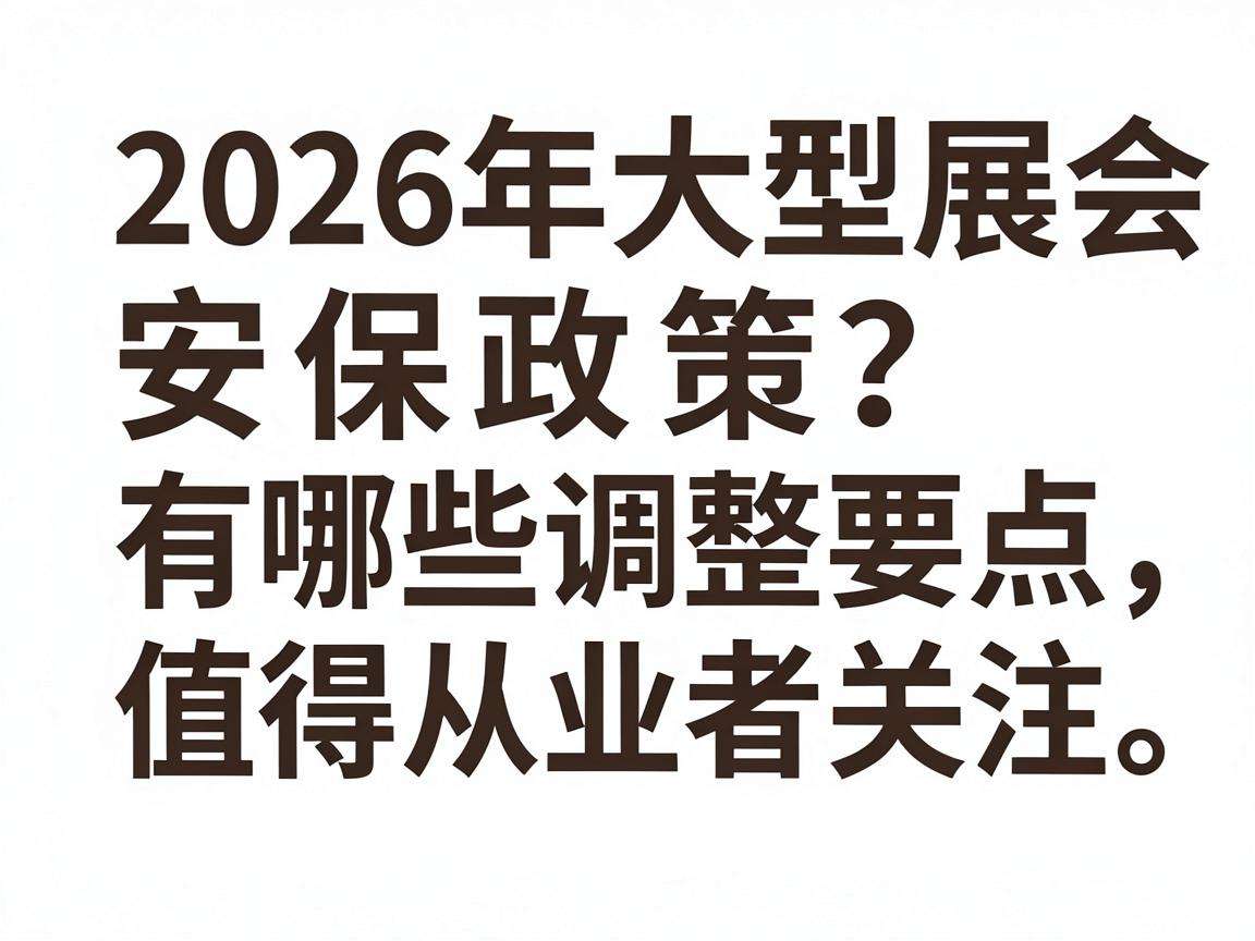 2026年大型展会安保政策有哪些调整要点值得从业者关注