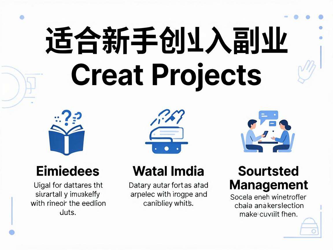 适合新手的副业创业入门项目都有哪些可以直接上手的