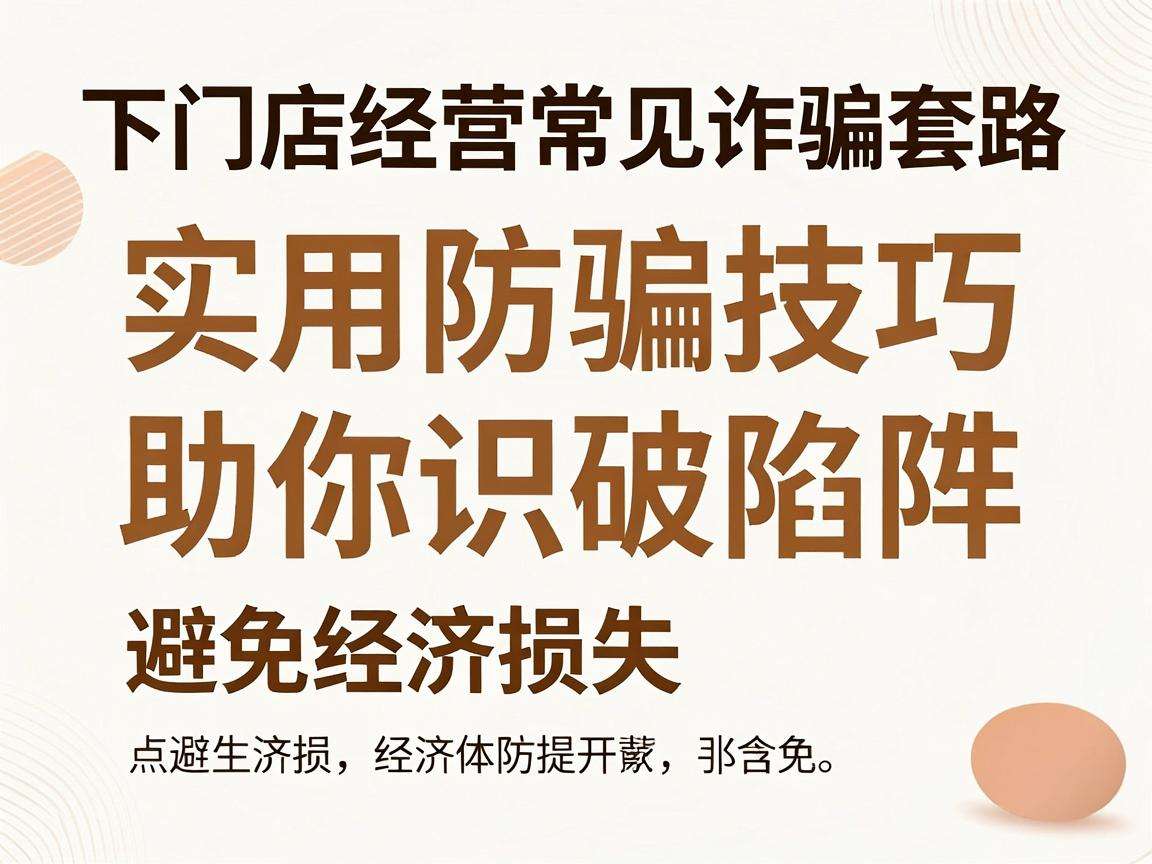 线下门店经营常见诈骗套路有哪些实用防骗技巧