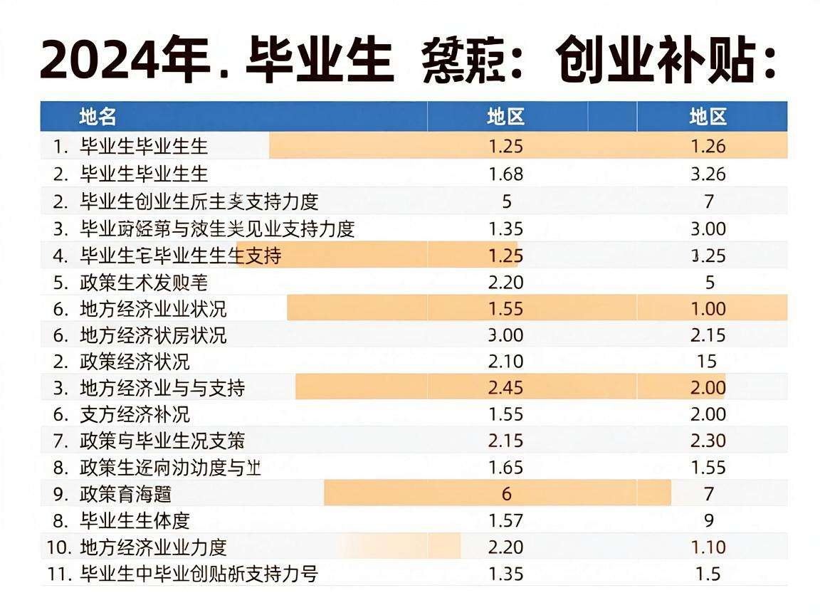 2024年各地毕业生创业补贴标准具体是怎样的?