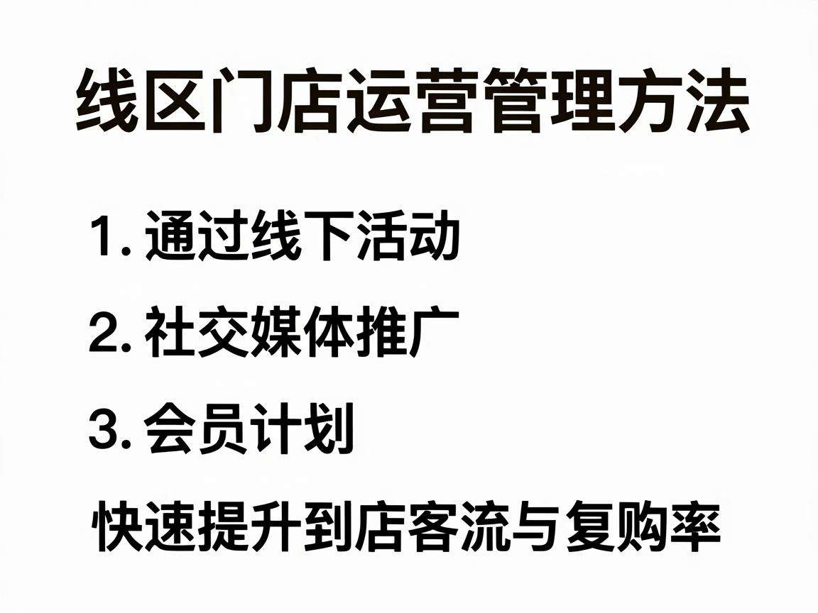 社区门店运营管理方法有哪些能快速提升到店客流与复购率