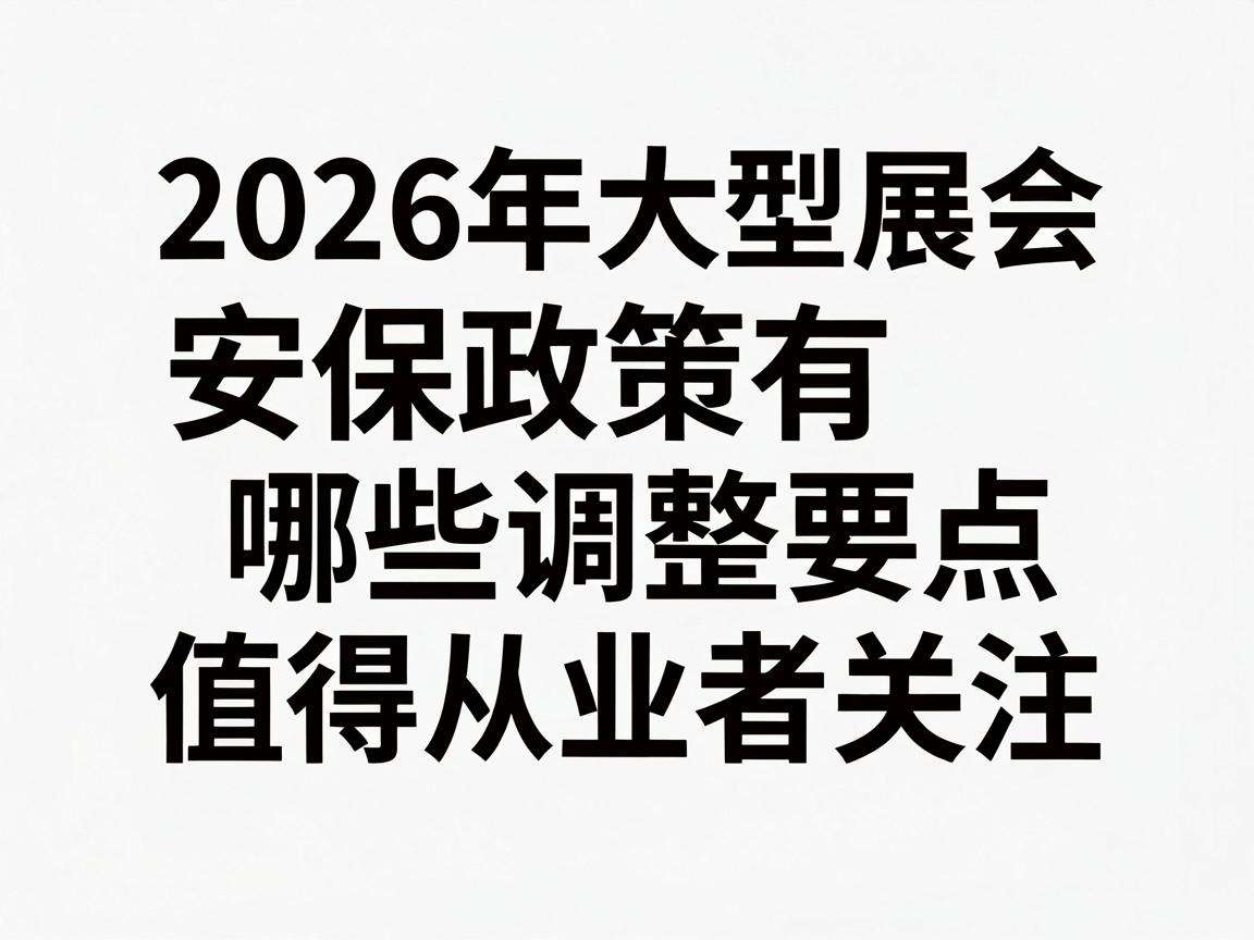 2026年大型展会安保政策有哪些调整要点值得从业者关注