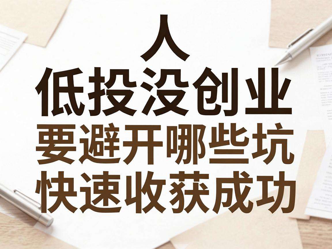 普通人低投入创业要避开哪些坑才能快速收获成功